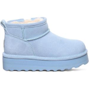 imageBEARPAW Retro Shorty Youth Boots  3 Suede SlipOn  Wool Blend Lining  Indoor ampamp Outdoor Winter Boots for KidsBlissful Blue