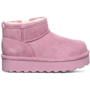 imageBEARPAW Retro Shorty Youth Boots  3 Suede SlipOn  Wool Blend Lining  Indoor ampamp Outdoor Winter Boots for KidsDusky Orchid
