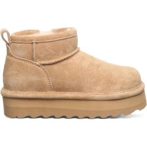 imageBEARPAW Retro Shorty Youth Boots  3 Suede SlipOn  Wool Blend Lining  Indoor ampamp Outdoor Winter Boots for KidsIced Coffee Solid