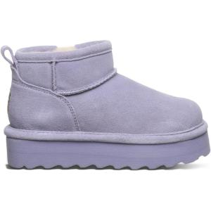 imageBEARPAW Retro Shorty Youth Boots  3 Suede SlipOn  Wool Blend Lining  Indoor ampamp Outdoor Winter Boots for KidsPersian Violet