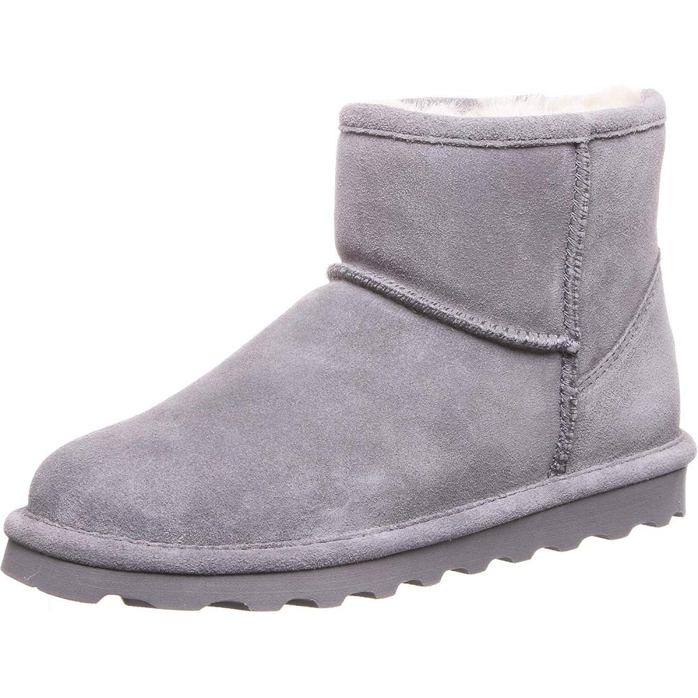 imageBEARPAW Womens Alyssa Boots  5quot Ankle Suede Shoes  Lightweight Winter Boots for Women  Multiple Sizes ampamp ColorsGray Fog