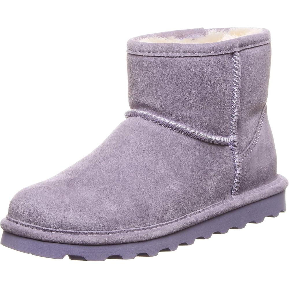 imageBEARPAW Womens Alyssa Boots  5quot Ankle Suede Shoes  Lightweight Winter Boots for Women  Multiple Sizes ampamp ColorsPurple Lilac 665 Lilac 665