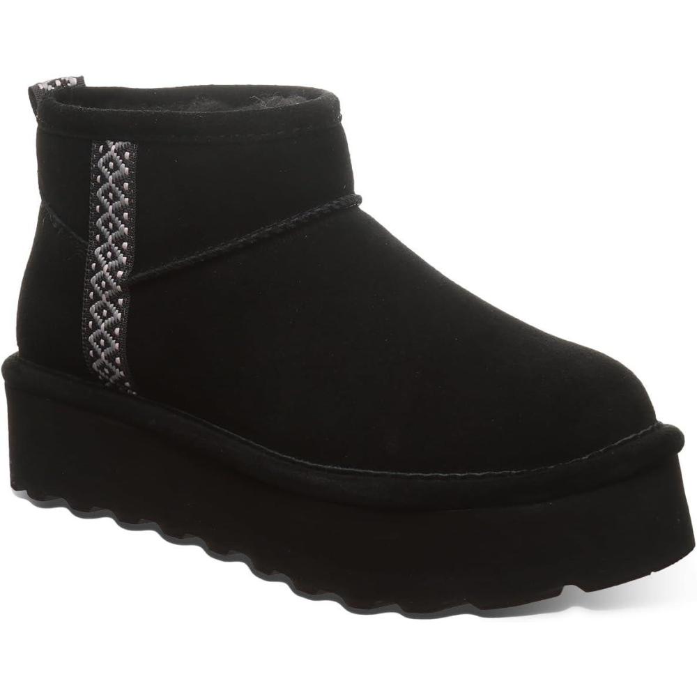 imageBearpaw Womens Retro October Boot  Womens Ankle Boot  Slip On Boot  Comfortable Winter Boot  Multiple Colors ampamp SizesBlack
