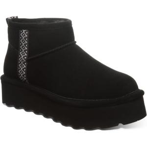 imageBearpaw Womens Retro October Boot  Womens Ankle Boot  Slip On Boot  Comfortable Winter Boot  Multiple Colors ampamp SizesBlack