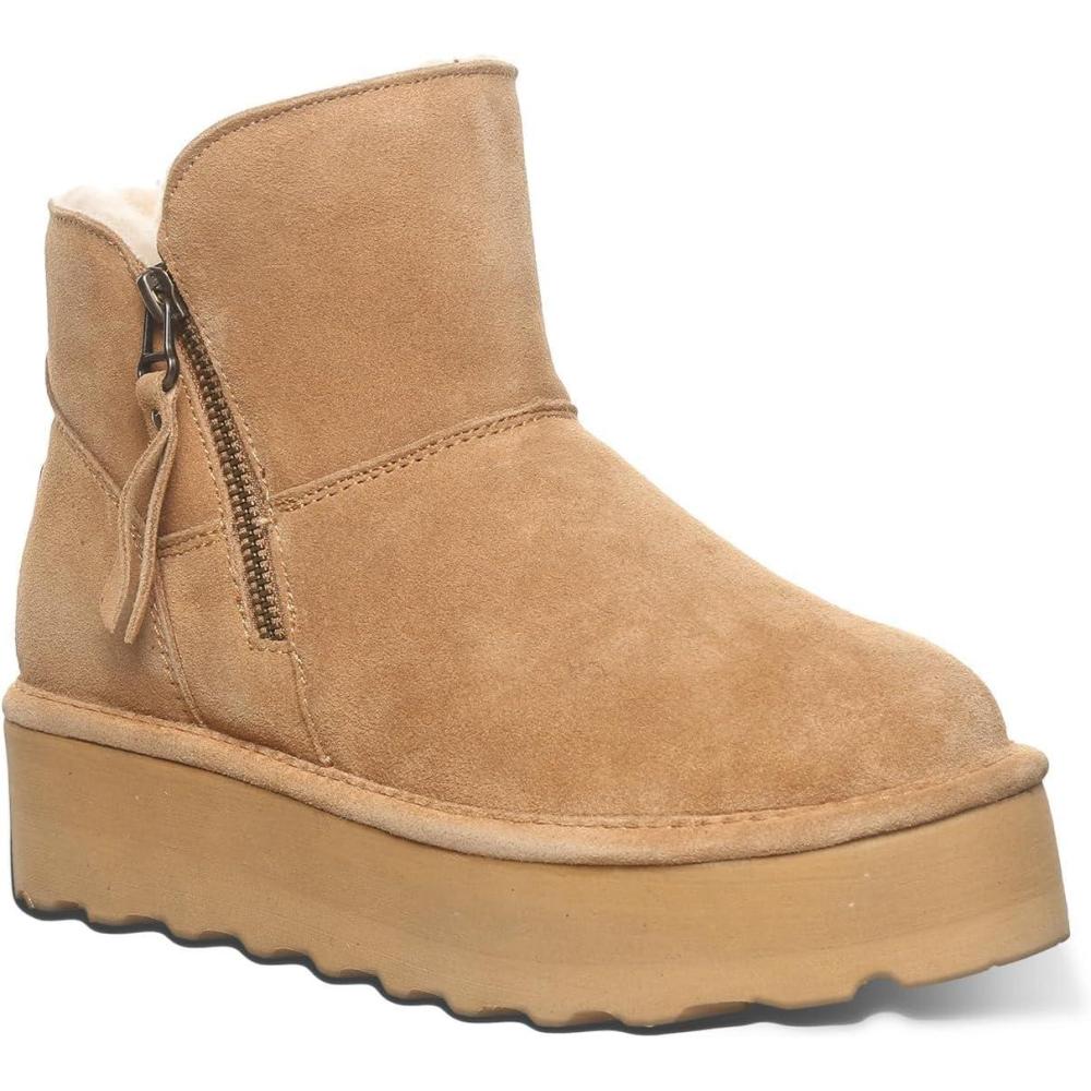 image:imageBEARPAW Womens Retro Maren Boot  Classic Suede SlipOn  Comfortable Winter Footwear  Multiple Colors amp SizesIced Coffee Solid
