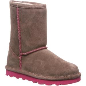image:imageBEARPAW Elle Youth Multiple Colors  Youths Boot Classic Suede  Youths Slip On Boot  Comfortable Winter BootSeal Brown