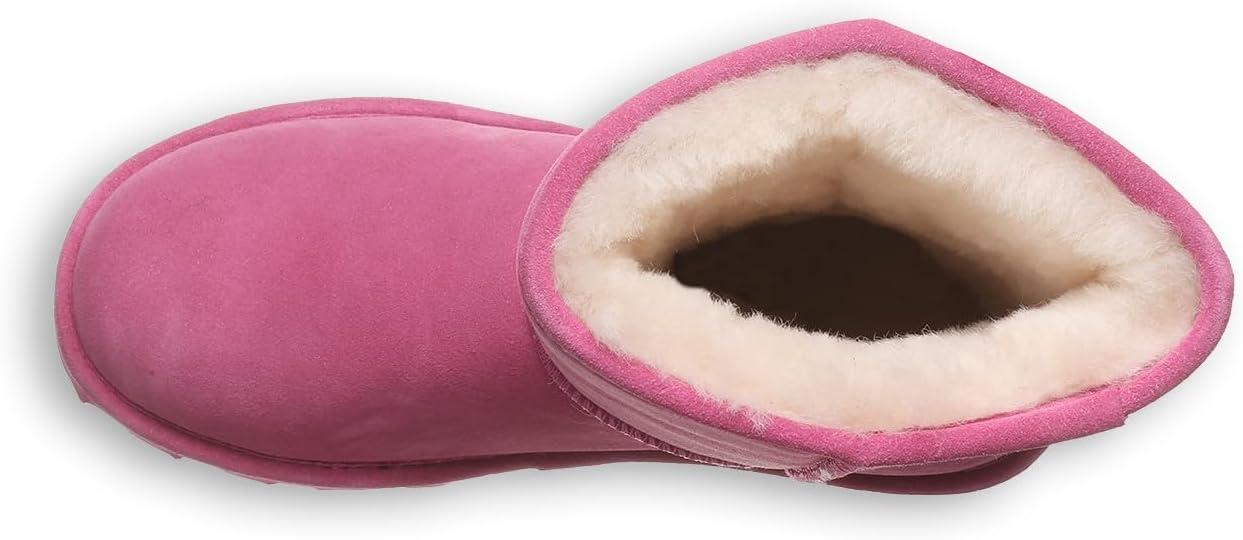 image:imageBEARPAW Elle Youth Multiple Colors  Cozy Suede Winter Boots for Kids  Comfortable SlipOn BootsParty Pink