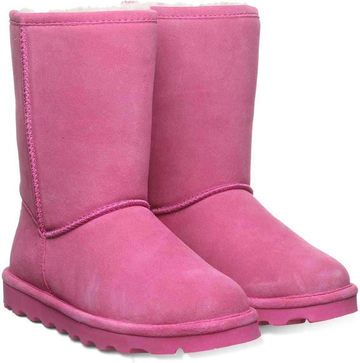 image:imageBEARPAW Elle Youth Multiple Colors  Cozy Suede Winter Boots for Kids  Comfortable SlipOn BootsParty Pink