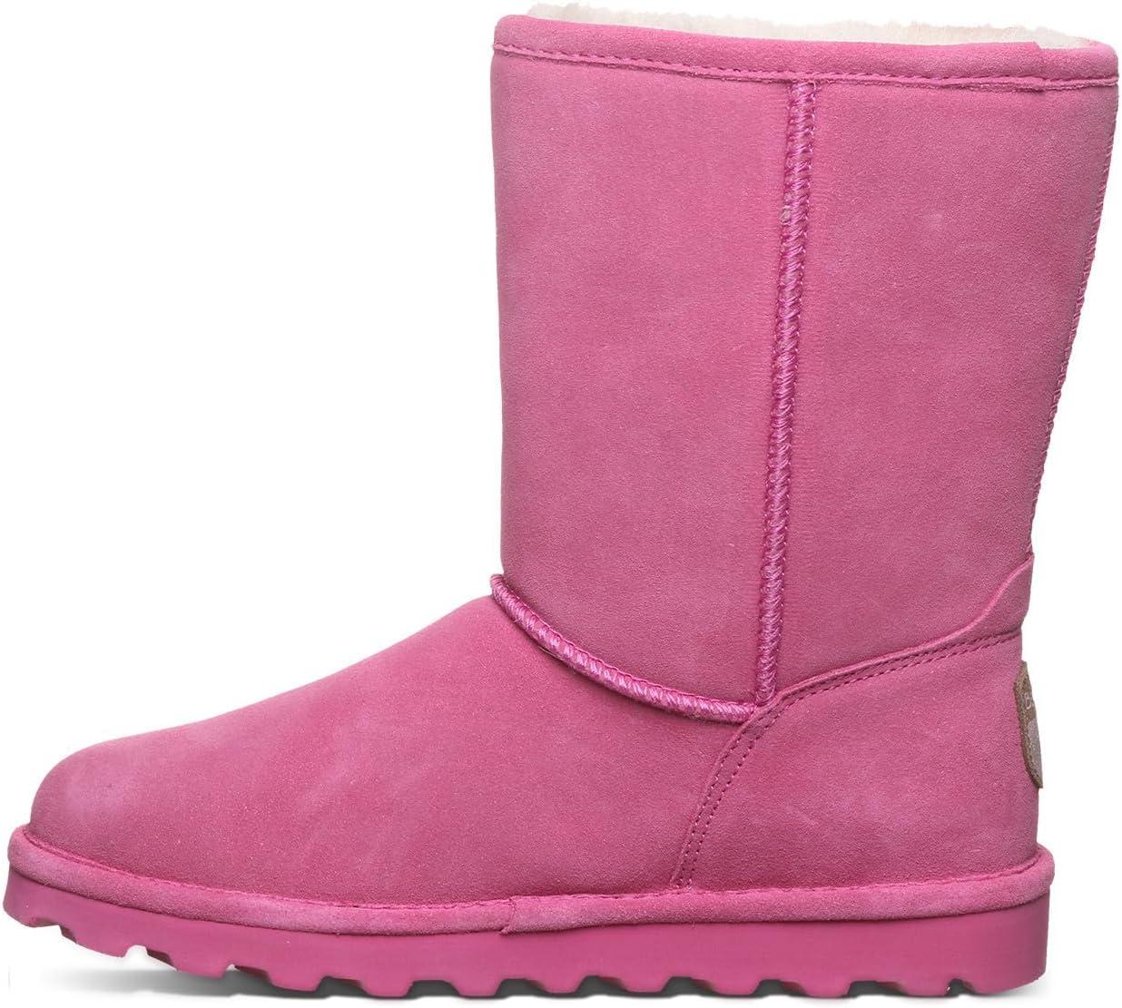 image:imageBEARPAW Elle Youth Multiple Colors  Cozy Suede Winter Boots for Kids  Comfortable SlipOn BootsParty Pink