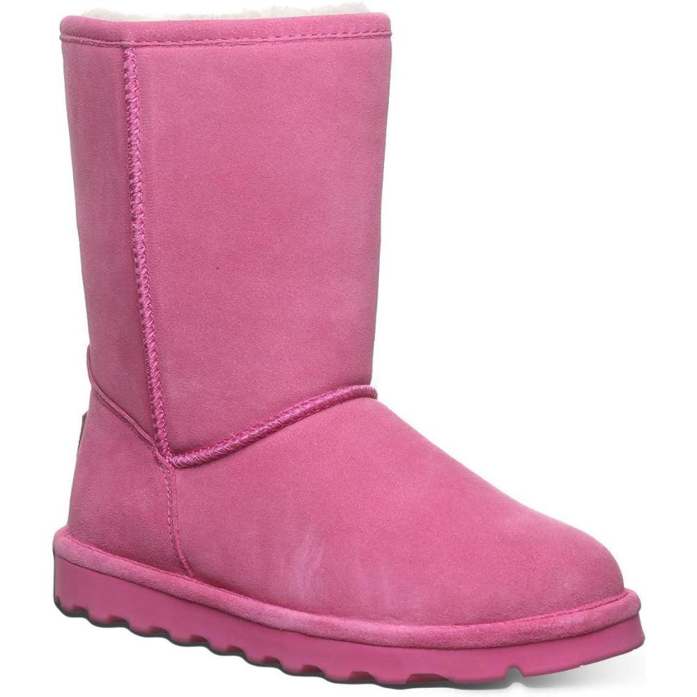 image:imageBEARPAW Elle Youth Multiple Colors  Cozy Suede Winter Boots for Kids  Comfortable SlipOn BootsParty Pink