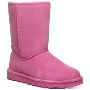 image:imageBEARPAW Elle Youth Multiple Colors  Cozy Suede Winter Boots for Kids  Comfortable SlipOn BootsParty Pink