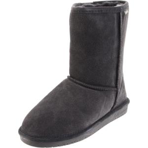 image:imageBEARPAW Emma Short Womens Classic Winter Slip On Boots Lightweight Suede Boots Multiple ColorsCharcoal snow