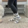 image:imageBEARPAW 4 Pair Pack Cozy Super Soft Lounge Socks Multi Pattern Crew SocksMoonbeam