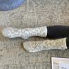 image:imageBEARPAW 4 Pair Pack Cozy Super Soft Lounge Socks Multi Pattern Crew SocksMoonbeam