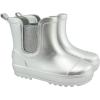 image:imageBEARPAW Toddler and Kids Chelsea Rain Boots Waterproof Rubber Rainboot GirlsBoys Light Water Shoes for Muddy ParkHikingSilver Metallic