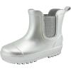 image:imageBEARPAW Toddler and Kids Chelsea Rain Boots Waterproof Rubber Rainboot GirlsBoys Light Water Shoes for Muddy ParkHikingSilver Metallic
