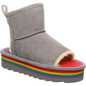 image:imageBEARPAW Womens Malia Multiple Colors  Womens Ankle Boot  Womens Open toe Boot  Comfortable Winter BootGray Fog