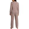 image:imageBEARPAW Womens Chenille Fuzzy Loungewear Set Crew Neck Pullover Sweater and Wide Leg Pants