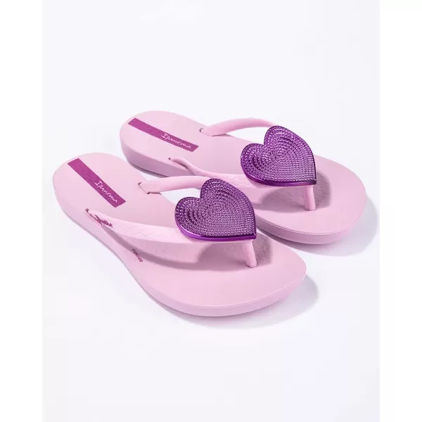 imageIpanema Wave Heart II Kids Flip Flops  Stylish and Comfortable Summer Sandals with NonSlip Sole for Active PlayLilacPink
