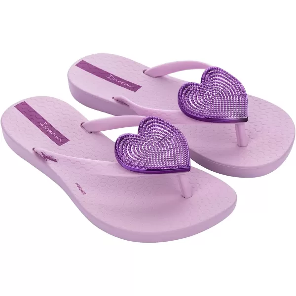 imageIpanema Wave Heart II Kids Flip Flops  Stylish and Comfortable Summer Sandals with NonSlip Sole for Active PlayLilacPink
