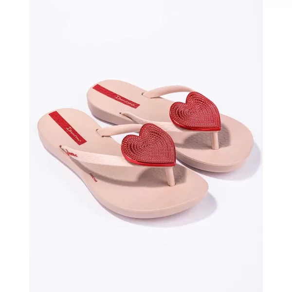 imageIpanema Wave Heart II Kids Flip Flops  Stylish and Comfortable Summer Sandals with NonSlip Sole for Active PlayPinkRed