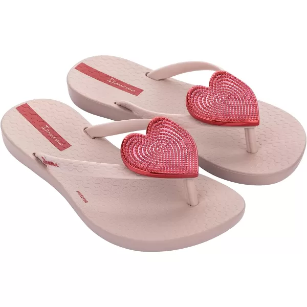 imageIpanema Wave Heart II Kids Flip Flops  Stylish and Comfortable Summer Sandals with NonSlip Sole for Active PlayPinkRed