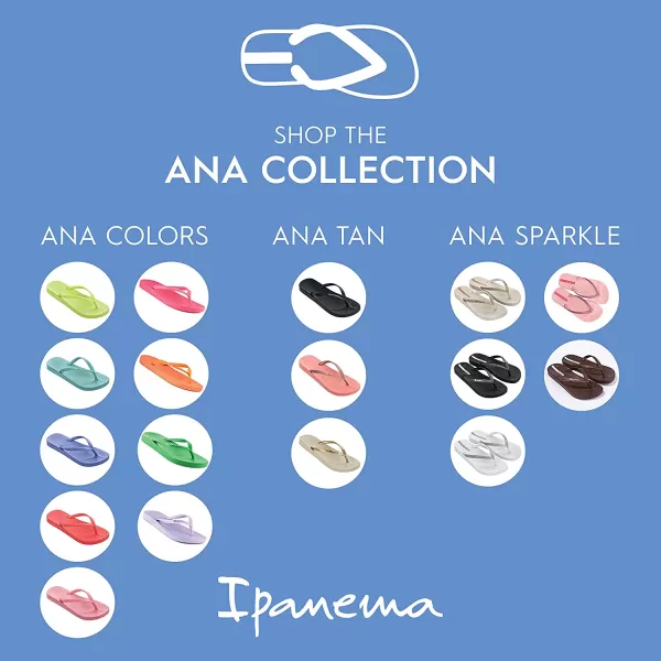 imageIpanema Womens Ana Collection Flip FlopsAna Sparkle  BrownBrown