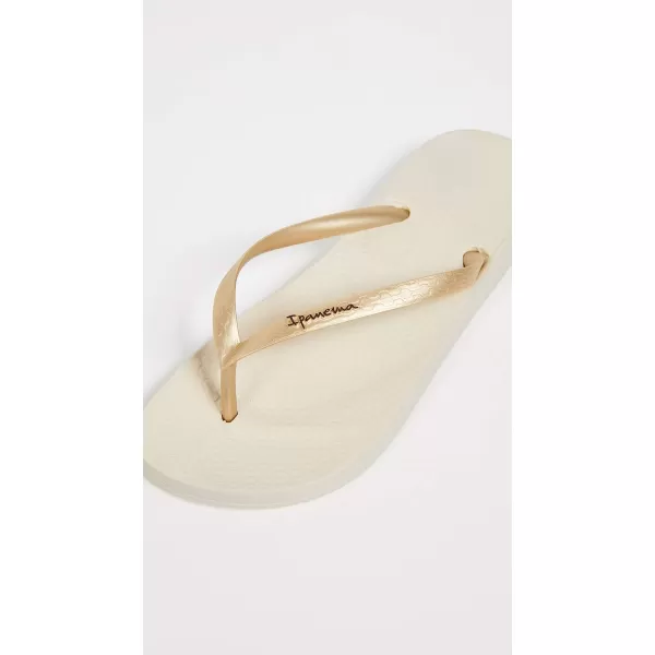 imageIpanema Womens Ana Collection Flip FlopsAna Tan  BeigeGold