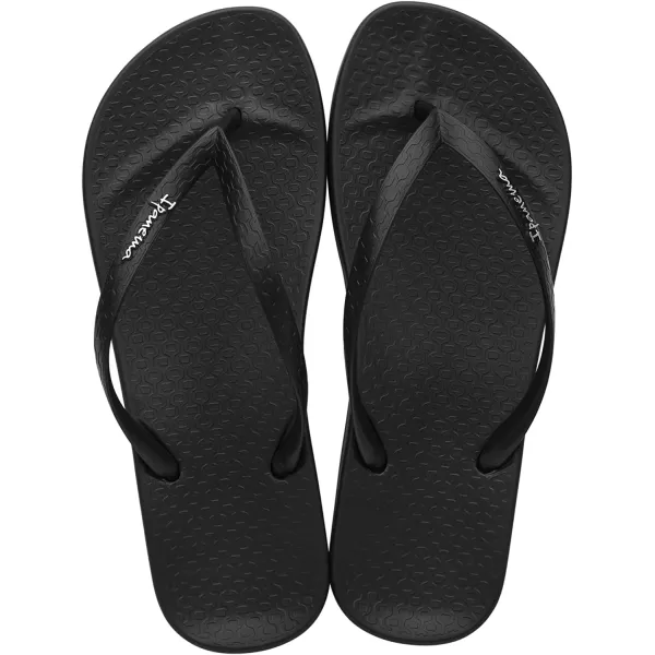 imageIpanema Womens Ana Collection Flip FlopsAna Tan  BlackBlack