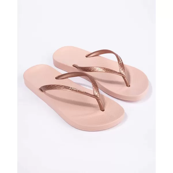 imageIpanema Womens Ana Collection Flip FlopsAna Tan  PinkMetallic Pink