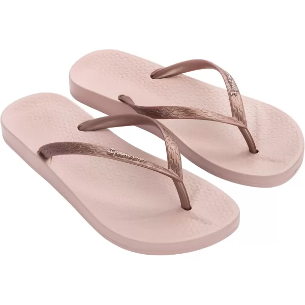 imageIpanema Womens Ana Collection Flip FlopsAna Tan  PinkMetallic Pink