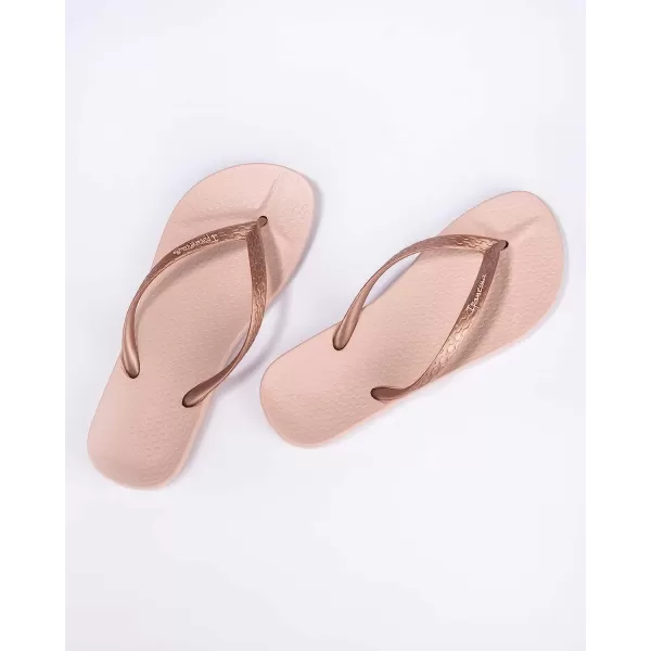 imageIpanema Womens Ana Collection Flip FlopsAna Tan  PinkMetallic Pink
