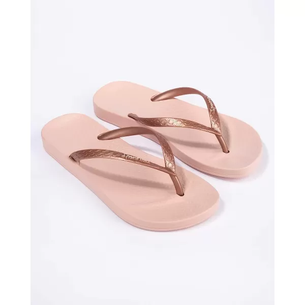 imageIpanema Womens Ana Collection Flip FlopsAna Tan  PinkMetallic Pink