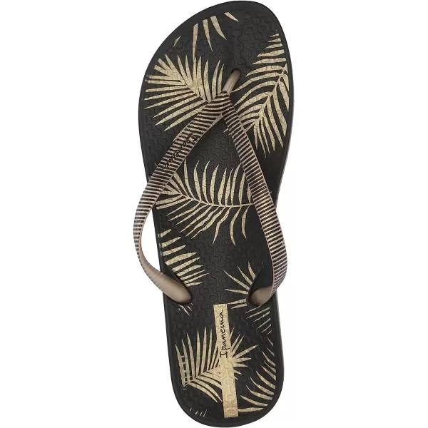 imageIpanema Womens Ana Collection Flip FlopsBlackGold