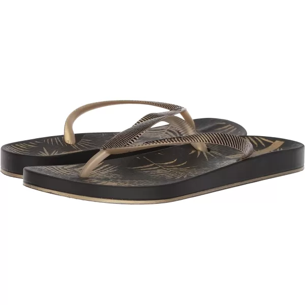 imageIpanema Womens Ana Collection Flip FlopsBlackGold