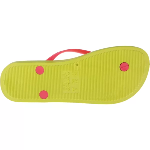 imageIpanema Womens Ana Collection Flip FlopsGreenPink