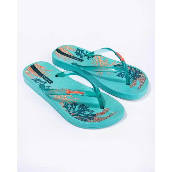 imageIpanema Womens Ana Glossy Flip Flop  Comfortable amp Stylish Summer Sandal with Anatomic Footbed amp NonSlip SoleBlueBlueorange