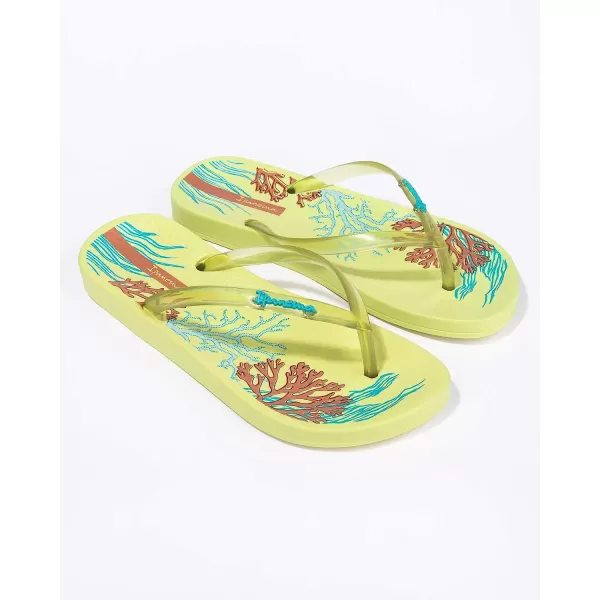 imageIpanema Womens Ana Glossy Flip Flop  Comfortable amp Stylish Summer Sandal with Anatomic Footbed amp NonSlip SoleYellowBlue