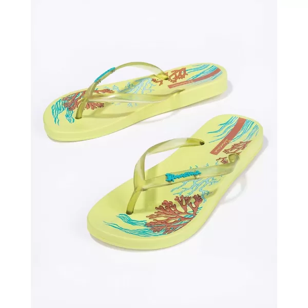 imageIpanema Womens Ana Glossy Flip Flop  Comfortable amp Stylish Summer Sandal with Anatomic Footbed amp NonSlip SoleYellowBlue