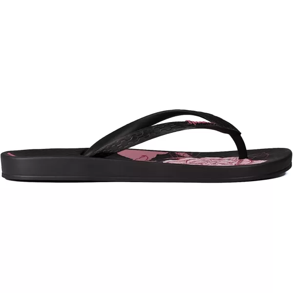 imageIpanema Womens Ana Temas XIII Flip Flops  Comfortable amp Stylish Summer Sandal with Flower Prints Anatomic Footbed amp NonSlip SoleBlackPink