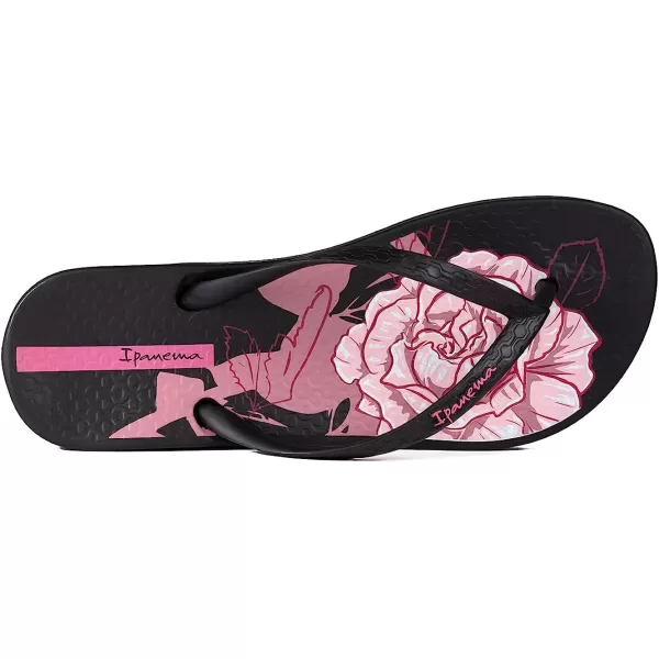 imageIpanema Womens Ana Temas XIII Flip Flops  Comfortable amp Stylish Summer Sandal with Flower Prints Anatomic Footbed amp NonSlip SoleBlackPink
