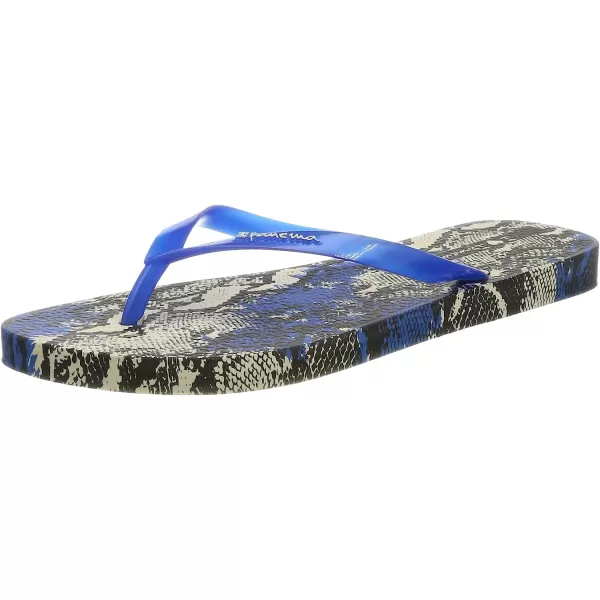 imageIpanema Womens Animal Print Flip Flops  Comfortable amp Trendy Summer Sandals with Animal Print Anatomic Footbed amp NonSlip SoleBeige Blue Black