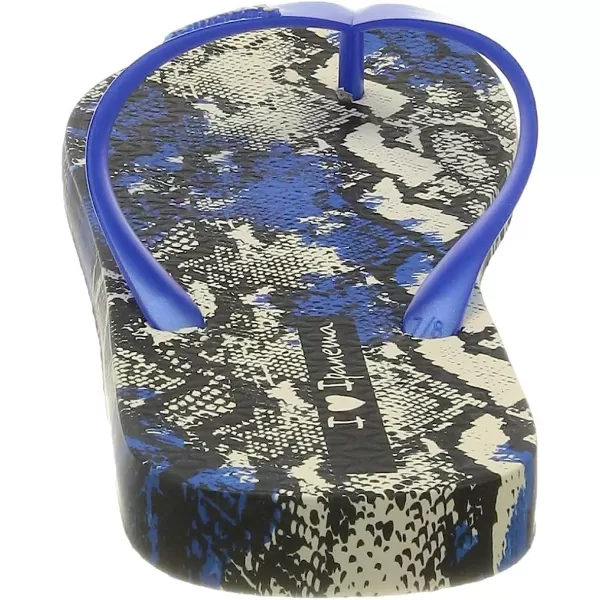 imageIpanema Womens Animal Print Flip Flops  Comfortable amp Trendy Summer Sandals with Animal Print Anatomic Footbed amp NonSlip SoleBeige Blue Black