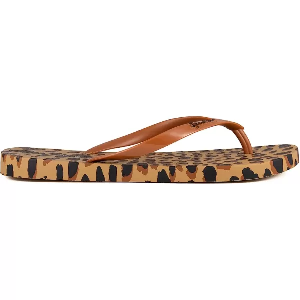 imageIpanema Womens Animal Print Flip Flops  Comfortable amp Trendy Summer Sandals with Animal Print Anatomic Footbed amp NonSlip SoleBeigeBrown