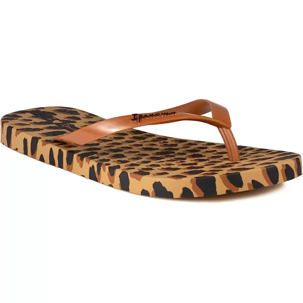 imageIpanema Womens Animal Print Flip Flops  Comfortable amp Trendy Summer Sandals with Animal Print Anatomic Footbed amp NonSlip SoleBeigeBrown