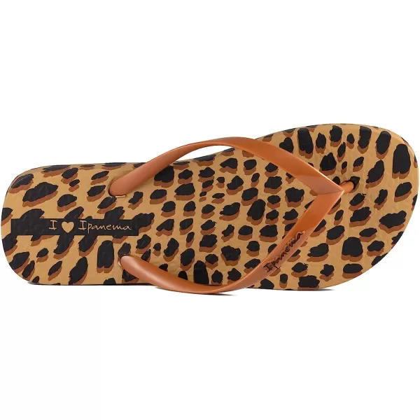imageIpanema Womens Animal Print Flip Flops  Comfortable amp Trendy Summer Sandals with Animal Print Anatomic Footbed amp NonSlip SoleBeigeBrown