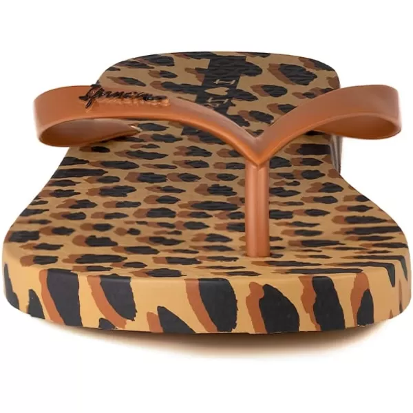 imageIpanema Womens Animal Print Flip Flops  Comfortable amp Trendy Summer Sandals with Animal Print Anatomic Footbed amp NonSlip SoleBeigeBrown
