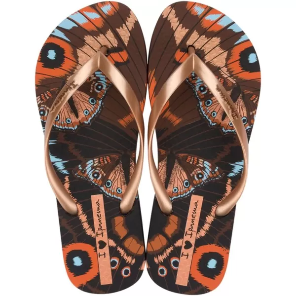 imageIpanema Womens Animal Print Flip Flops  Comfortable amp Trendy Summer Sandals with Animal Print Anatomic Footbed amp NonSlip SoleBrownMetallic Pink