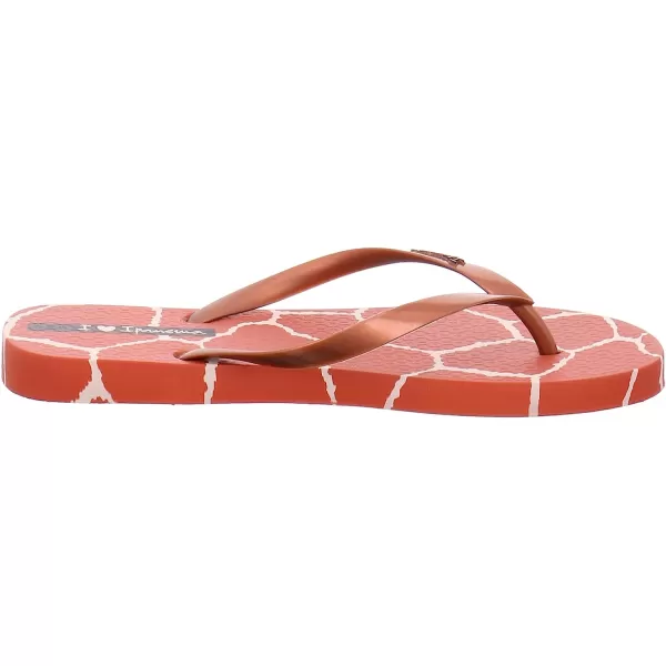 imageIpanema Womens Animal Print Flip Flops  Comfortable amp Trendy Summer Sandals with Animal Print Anatomic Footbed amp NonSlip SoleCaramel Gold