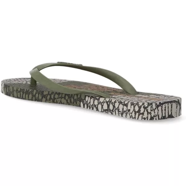 imageIpanema Womens Animal Print Flip Flops  Comfortable amp Trendy Summer Sandals with Animal Print Anatomic Footbed amp NonSlip SoleGreen Beige